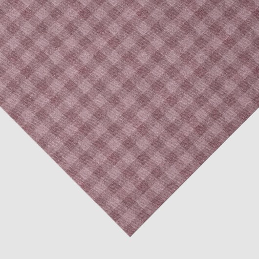 Rustiek rood geruit patroon weefsel papier (Detail)