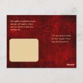 Rustiek Rood Goud Kant Bruiloft RSVP Voor Matching Briefkaart (Achterkant)
