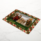 Rustiek rood groen geplette Waterverf en goud Folie Feestdagenkaart (Gedraaid)