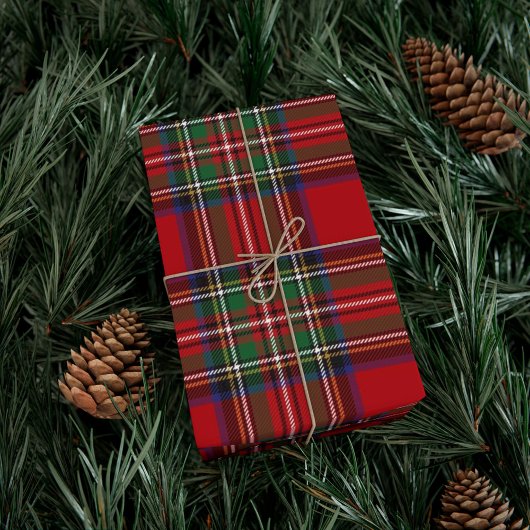 Rustiek Rood Groen Plaid Classic Stewart Tartan Cadeaupapier