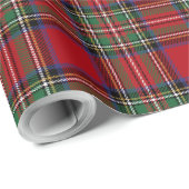 Rustiek Rood Groen Plaid Classic Stewart Tartan Cadeaupapier (Rol Hoek)