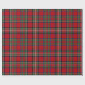 Rustiek Rood Groen Plaid Classic Stewart Tartan Cadeaupapier (Vlak)