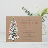 Rustiek Rood Groen Traditioneel Boom Kerstfeest Kaart (Staand voorkant)