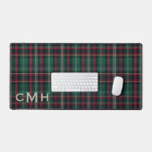Rustiek Rood Groen & Zwart Tartan Plakken Monogram Bureaumat (Keyboard & Muis)