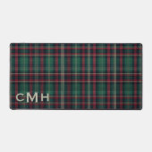 Rustiek Rood Groen & Zwart Tartan Plakken Monogram Bureaumat (Voorkant)