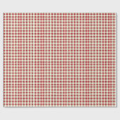 Rustiek Rood Kerstmis Tartan Plaid Wrapping Papier (Vlak)