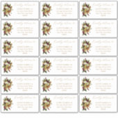 Rustiek Rood | Oranje Bloemen bruiloft Gast Adres Sticker (Voorkant)