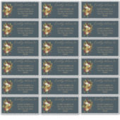 Rustiek Rood | Oranje Bloemen bruiloft Gast Adres Sticker (Voorkant)