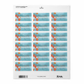 Rustiek rood papaver zakelijk adres etiket (Full Sheet)