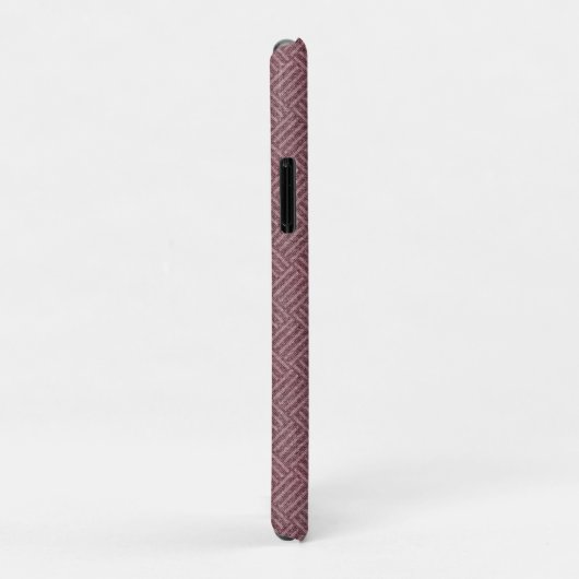 Rustiek rood parketpatroon Case-Mate iPhone case (Achterkant/rechts)