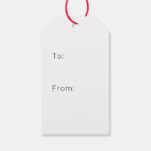 Rustiek Rood & Wit geruite Monogram Cadeaulabel (Achterkant)