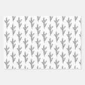 Rustiek Rood Wit & Zwart Kerstbomen Inpakpapier Vel (Voorkant 2)