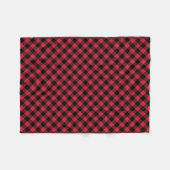 Rustiek Rood Zwart Buffalo Plaid Lumberjack Patroo Fleece Deken (Voorkant (Horizontaal))