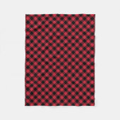 Rustiek Rood Zwart Buffalo Plaid Lumberjack Patroo Fleece Deken (Voorkant)