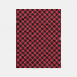 Rustiek Rood Zwart Buffalo Plaid Lumberjack Patroo Fleece Deken