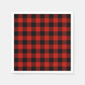 Rustiek Rood Zwart Buffalo Plaid Lumberjack Patroo Servet (Voorkant)
