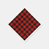Rustiek Rood Zwart Buffalo Plaid Lumberjack Patroo Servet (Hoek)