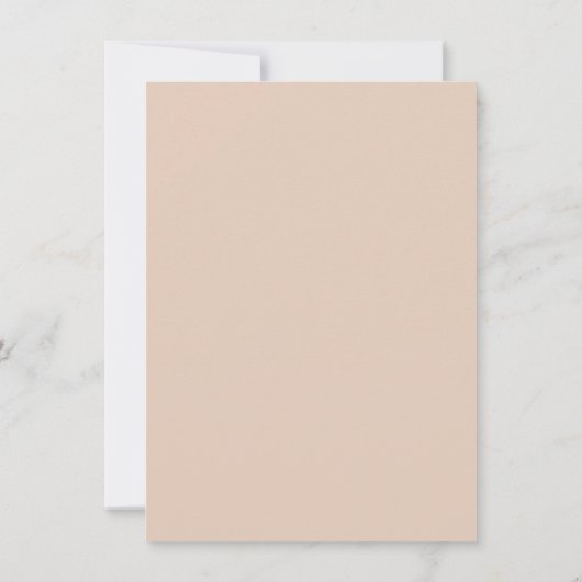 Rustiek roos blanco bruiloft kaart (Achterkant)