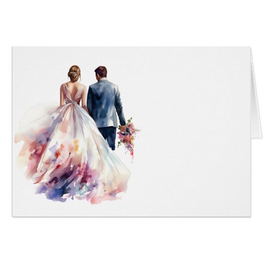 Rustiek Roos Boho Floral Bruiloft Tafel Kaart (Voorkant Horizontaal)