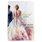 Rustiek Roos Boho Floral Vrijgezellenfeest Medium Cadeauzakje (Achterkant)