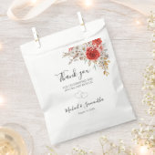 Rustiek Roos Country Bruiloft Bedankzakje (Geknipt)