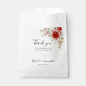 Rustiek Roos Country Bruiloft Bedankzakje (Voorkant)