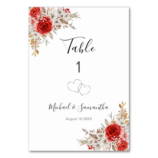 Rustiek Roos Country Bruiloft Kaart (Voorkant)