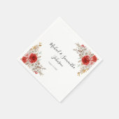 Rustiek Roos Country Bruiloft Servet (Hoek)