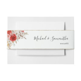 Rustiek Roos Country Bruiloft Uitnodigingen Wikkel