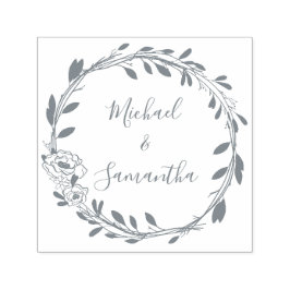 Rustiek Roos Country Bruiloft Zelfinktende Stempel