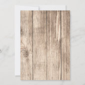 Rustiek Roos Elegant Licht Hout Diamanten Uitnodig Kaart (Achterkant)