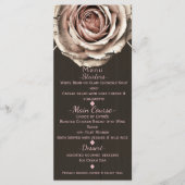 Rustiek Roos Elegant Licht Hout Diamond Party Menu (Voorkant)