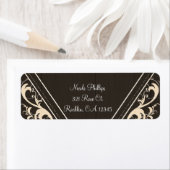 Rustiek Roos Elegant Licht Houten Diamantuitnodigi Etiket (Insitu)