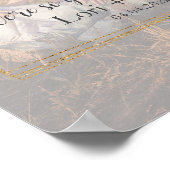 Rustiek Roos en Aster bruiloft welkomstfoto Poster (Hoek)