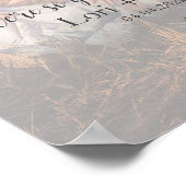 Rustiek Roos en Aster bruiloft welkomstfoto Poster (Hoek)