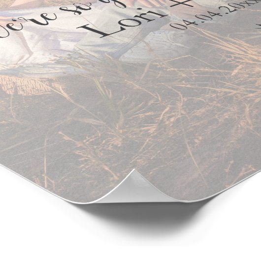 Rustiek Roos en Aster bruiloft welkomstfoto Poster (Hoek)