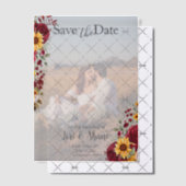 Rustiek Roos en Aster Save the Date Vellum Uitnodigingen (Offset (Uitnodiging))