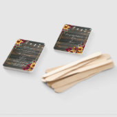 Rustiek Roos en Aster Wedding Programma Handwaaier (Niet-gemonteerd)