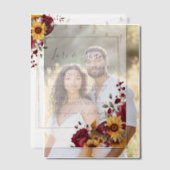 Rustiek Roos en Aster Wedding Vellum Uitnodigingen (Offset (Koppel))