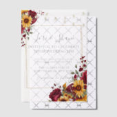 Rustiek Roos en Aster Wedding Vellum Uitnodigingen (Offset (Uitnodiging))
