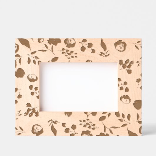 Rustiek Roos en bladpatroon Bloemen Bloemen Gegraveerde Lijstjes (Voorkant)