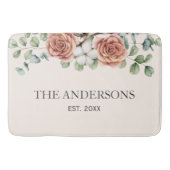 Rustiek Roos Eucalyptus Floral Botanical Badmat (Voorkant)