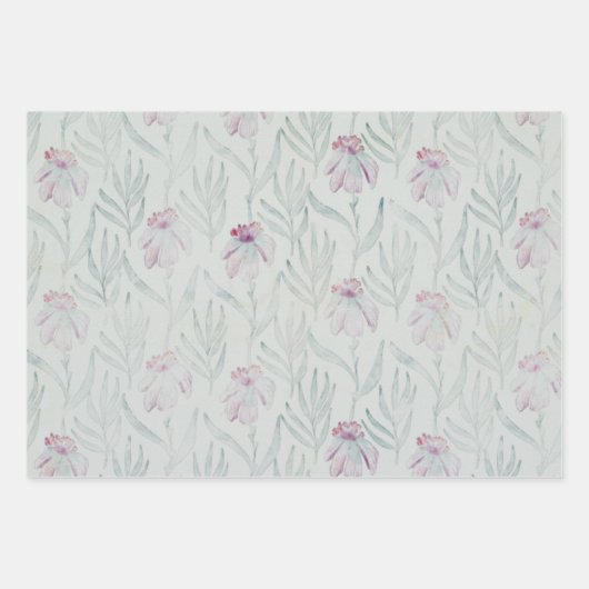 Rustiek Roos Goud Bloemen Botanische Natuur Patroo Inpakpapier Vel (Voorkant 3)