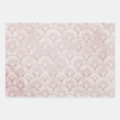 Rustiek Roos Goud Bloemen Botanische Natuur Patroo Inpakpapier Vel (Voorkant 2)