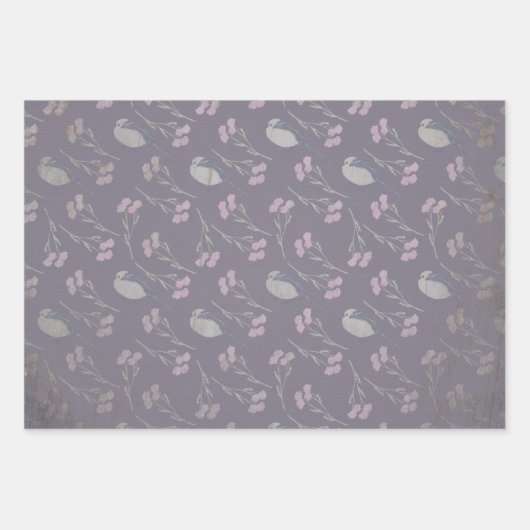 Rustiek Roos Goud Bloemen Botanische Natuur Patroo Inpakpapier Vel (Voorkant)