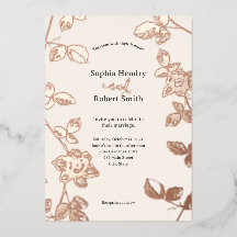 Rustiek Roos Goud Whimsical Bloemen Bruiloft