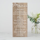 Rustiek Roos Menu (Staand voorkant)