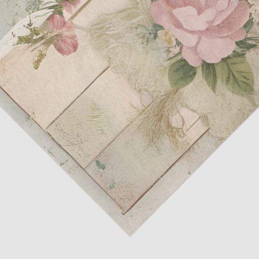 Rustiek  Roos ontkoppelde tissue papier (Detail)