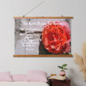 Rustiek Roos Tapestry met Quote van Abe Lincoln Hangend Wandkleed (Slaapkamer)
