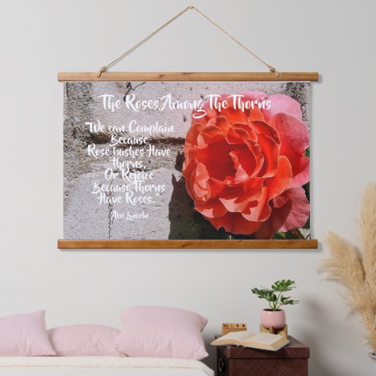 Rustiek Roos Tapestry met Quote van Abe Lincoln Hangend Wandkleed (Slaapkamer)